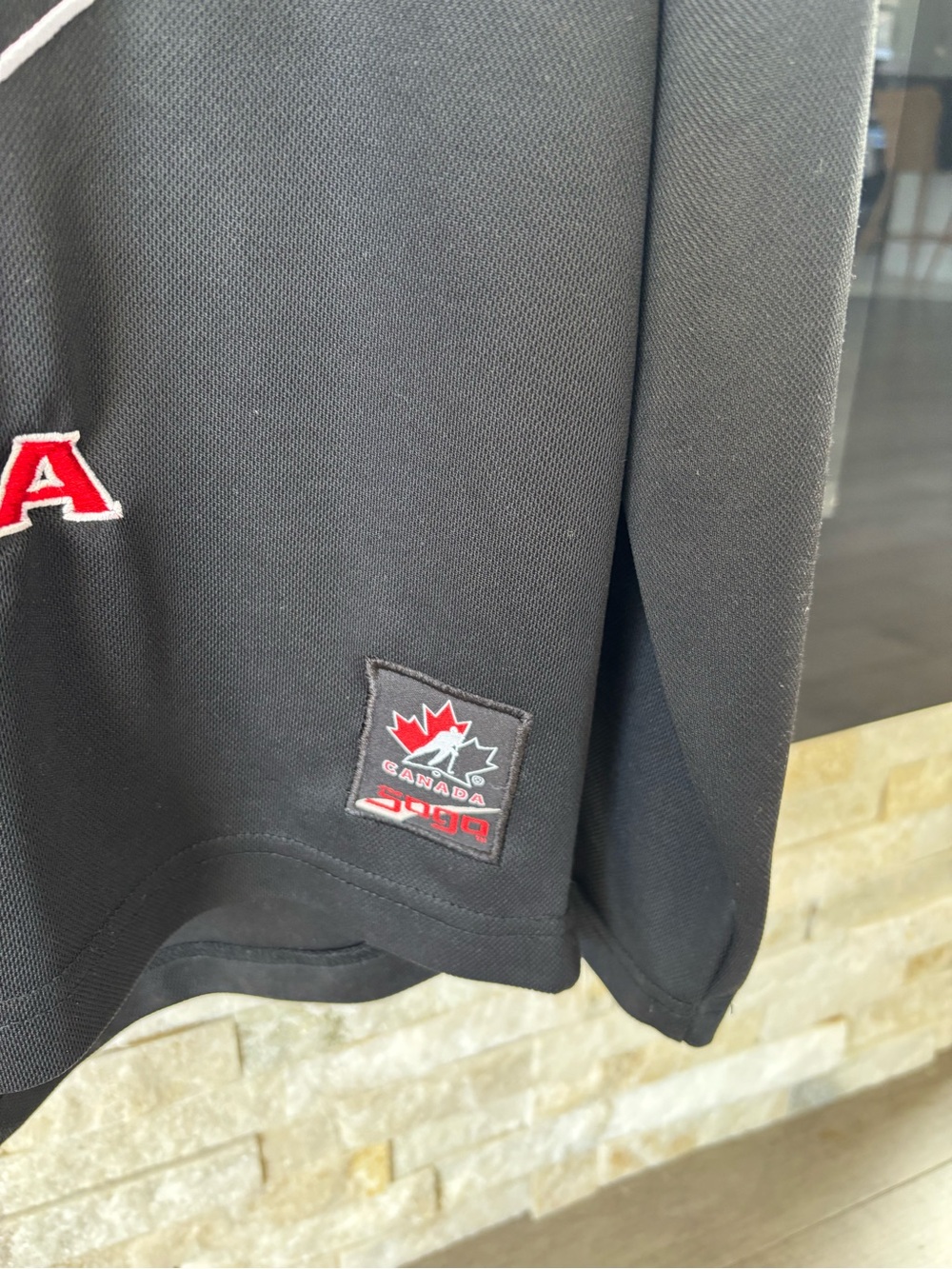Original Canada Hockey Jersey Black White Embroidered Logo Unisex - Picture 5 of 6